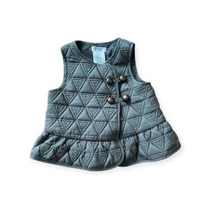 Max Studio Kids Baby Girl Olive Green Quilted Puffer Vest - Sz 12m